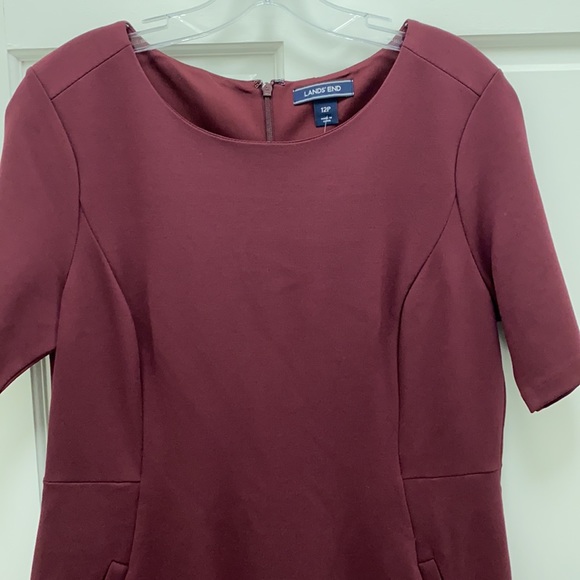 NWT Burgundy/Maroon Sheath Dress size 12 Petite - Picture 3 of 6